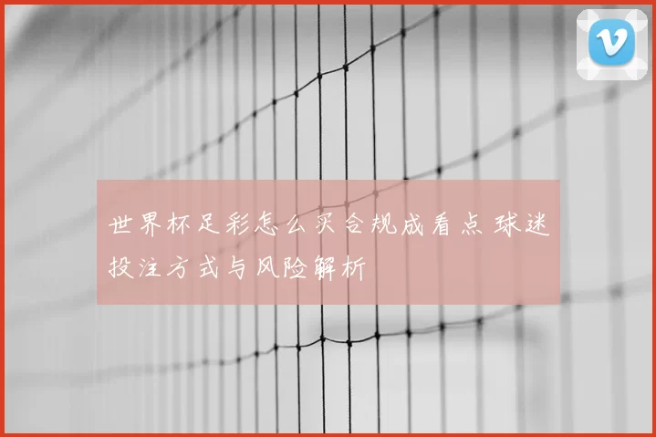 世界杯足彩怎么买合规成看点 球迷投注方式与风险解析