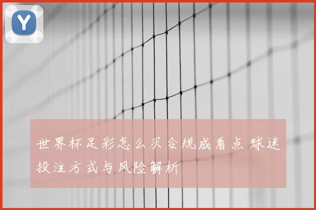 世界杯足彩怎么买合规成看点 球迷投注方式与风险解析